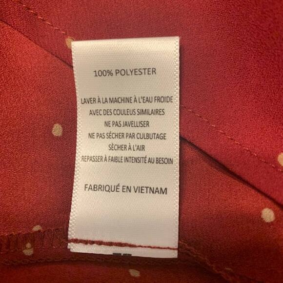 LUSH Warren Split Neck Polka Dot 3/4 Sleeve Blouse | S - Picture 6 of 7